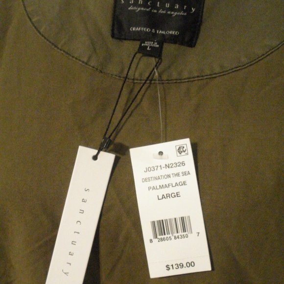 Sanctuary olive green bomber jacket, size L - Picture 3 of 3